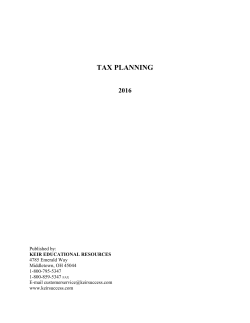tax planning