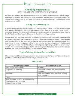 Choosing Healthy Fats - Nurture Through Nature