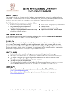 Sparta Youth Advisory Committee