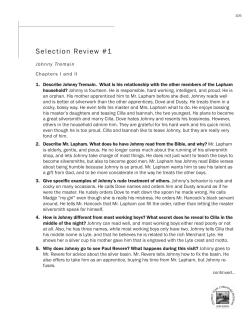 Johnny Tremain teacher`s Manual_Layout 1