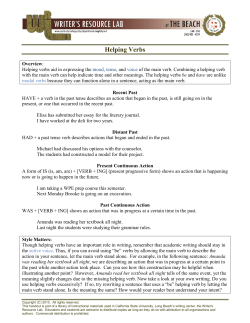 Helping Verbs