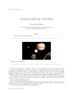 Satellites of Jupiter