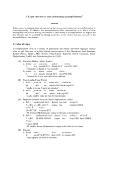 5. Event structure of non-culminating accomplishments1