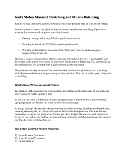 Joel`s Stolen Moment Stretching and Muscle Balancing