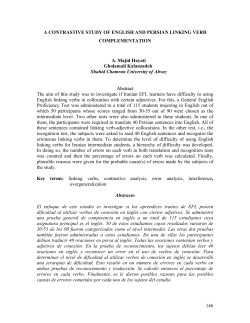 A CONTRASTIVE STUDY OF ENGLISH AND PERSIAN LINKING