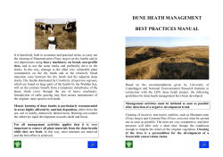 DUNE HEATH MANAGEMENT BEST PRACTICES MANUAL
