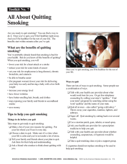 About Quitting Smoking - Diabetes Pro