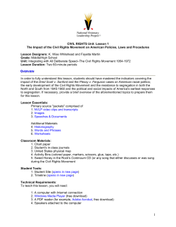 CIVIL RIGHTS Unit: Lesson 1 - visionaryproject.org