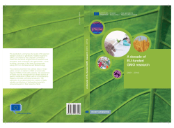 A decade of EU-funded GMO research