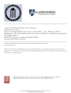 "Active" and "Passive" Heroics in the "Odyssey"