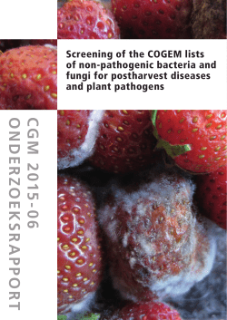 Screening of the COGEM lists of non