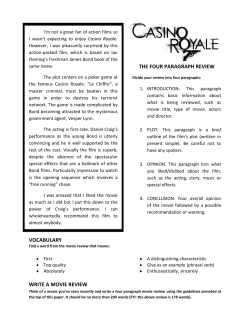 THE FOUR PARAGRAPH REVIEW VOCABULARY WRITE A MOVIE
