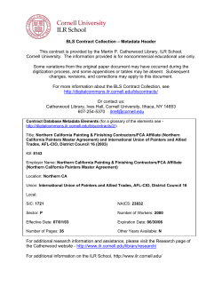 Northern California Painters Master Agreement