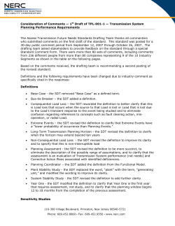 Consideration of Comments &mdash; 1st Draft of TPL-001-1