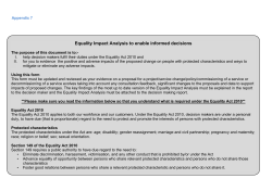 Appendix 7 &ndash; Equalities Impact Assessment