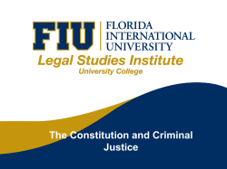 The Constitution and Criminal Justice