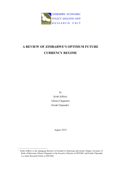 a review of zimbabwe`s optimum future currency regime