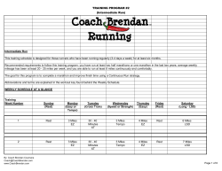 Intermediate Run - Coach Brendan Running