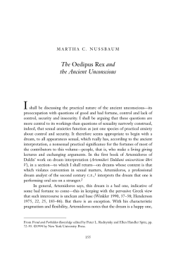 The Oedipus Rex and the Ancient Unconscious