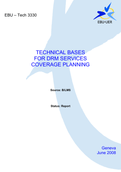 technical bases for drm services coverage planning