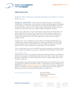 October Three Announces Chicago Headquarters Move to Iconic