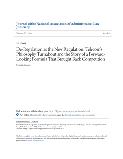 De-Regulation as the New Regulation