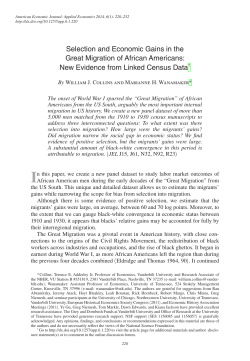Selection and Economic Gains in the Great Migration of African