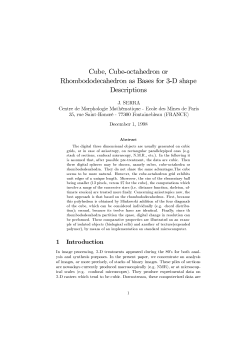 Cube, Cube-octahedron or Rhombododecahedron as Bases for 3