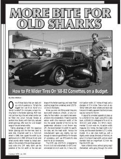 How to Fit Wider Tires On `68-82 Corvettes, on a Budget.