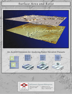 Manual: Surface Area and Ratio for ArcGIS