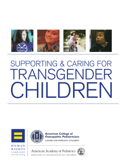 Supporting and Caring For Transgender Children