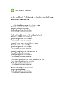 Lyrics for Classic Folk Music from Smithsonian Folkways Recordings
