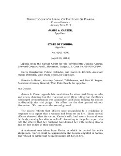 Carter v. State - Fourth District Court of Appeal
