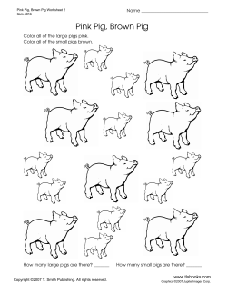 Pink Pig, Brown Pig Worksheet 2