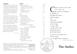 The Ambo - Liturgy Office