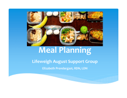 Meal Planning - LifeWeigh | Bariatrics