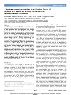 1V-Acetoxychavicol Acetate Is a Novel Nuclear
