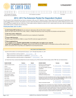 the 2012&ndash;2013 Tax Extension Packet
