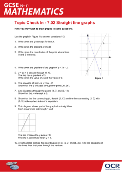 GCSE (9-1) Mathematics,7.02 Intercept and gradient of straight lines