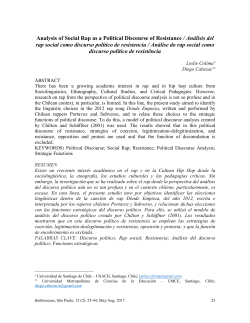 Analysis of Social Rap as a Political Discourse of Resistance