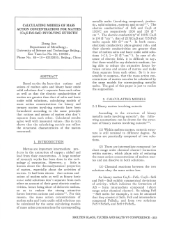 CALCULATING MODELS OF MASS ACTION