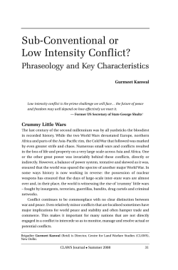 Sub-Conventional or Low Intensity Conflict?