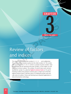 Chapter 3 - Review of factors and indices