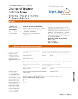 Bright Start Advisor Change of Trustee Rollover Form