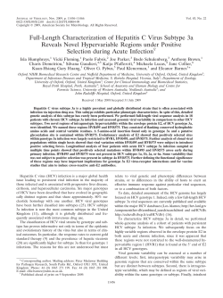 Full-Length Characterization of Hepatitis C Virus Subtype 3a