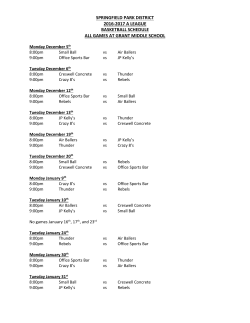 springfield park district 2016-2017 a league basketball schedule all