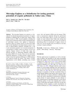 Microalga Euglena as a bioindicator for testing genotoxic potentials