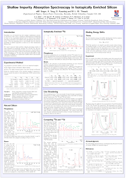 Shallow Impurity Absorption Spectroscopy in Isotopically