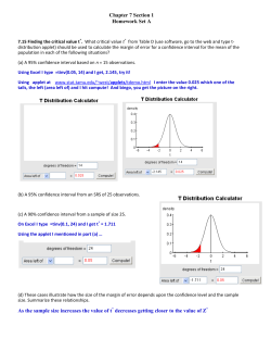 Chapter 7 Section 1 Homework Set A As the sample size increases