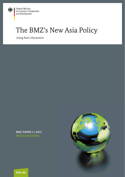 The BMZ`s New Asia Policy